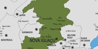 Kaart van Nova Iguaçu munisipaliteit
