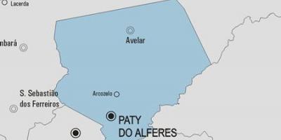 Kaart van Paty doen Alferes munisipaliteit