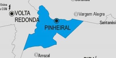 Kaart van Pinheiral munisipaliteit