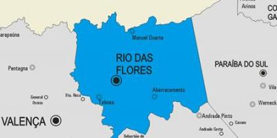 Kaart van Rio das Ostras munisipaliteit