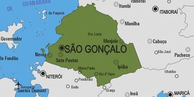 Kaart van die São Gonçalo munisipaliteit