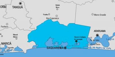 Kaart van Saquarema munisipaliteit