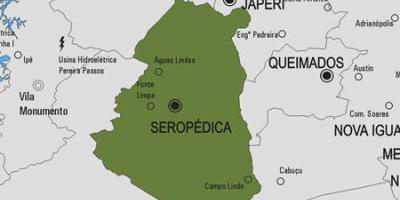 Kaart van Seropédica munisipaliteit