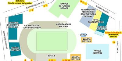 Kaart van die stadion São Januário