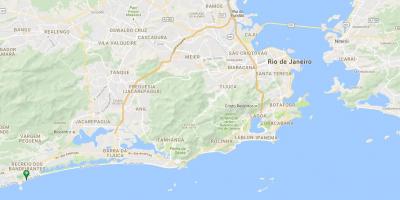 Kaart van die strand Recreio dos Bandeirantes