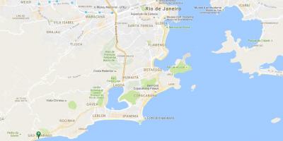 Kaart van die strand Sao Conrado