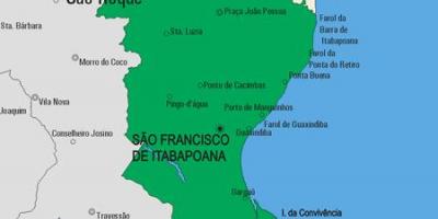 Kaart van São Fidélis munisipaliteit