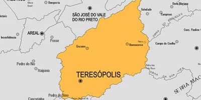 Kaart van Teresópolis munisipaliteit