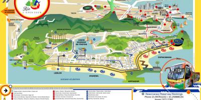 Kaart van die Toerisme-Bus Rio de Janeiro