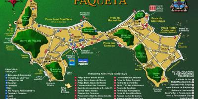Kaart van die Île de Paquetá