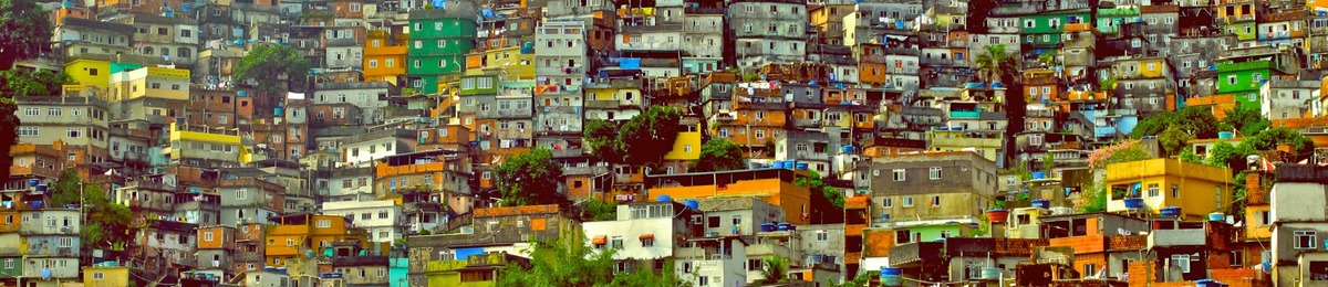 Rio de Janeiro kaarte van die Favelas